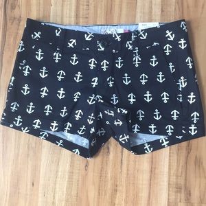🆕 Nautical Anchor Black and White Chino Shorts